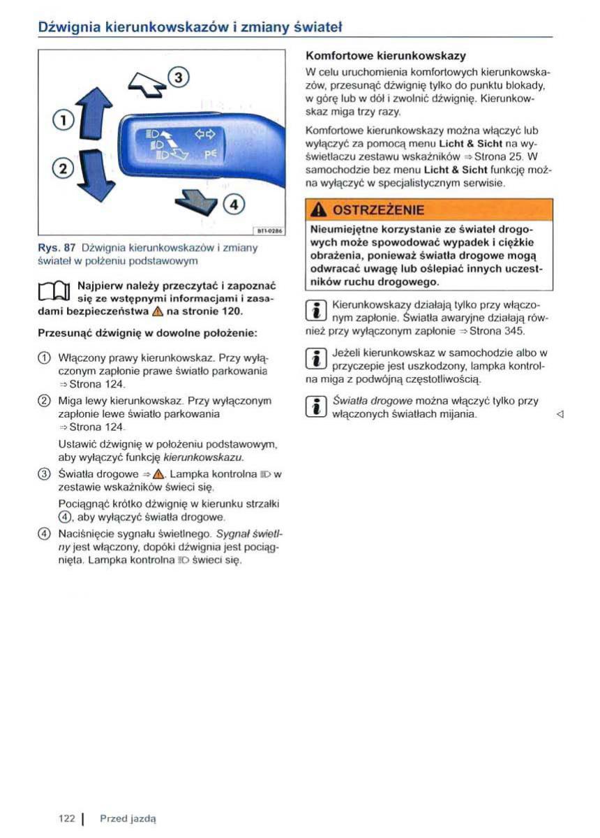 VW Sharan II 2 instrukcja obslugi / page 124