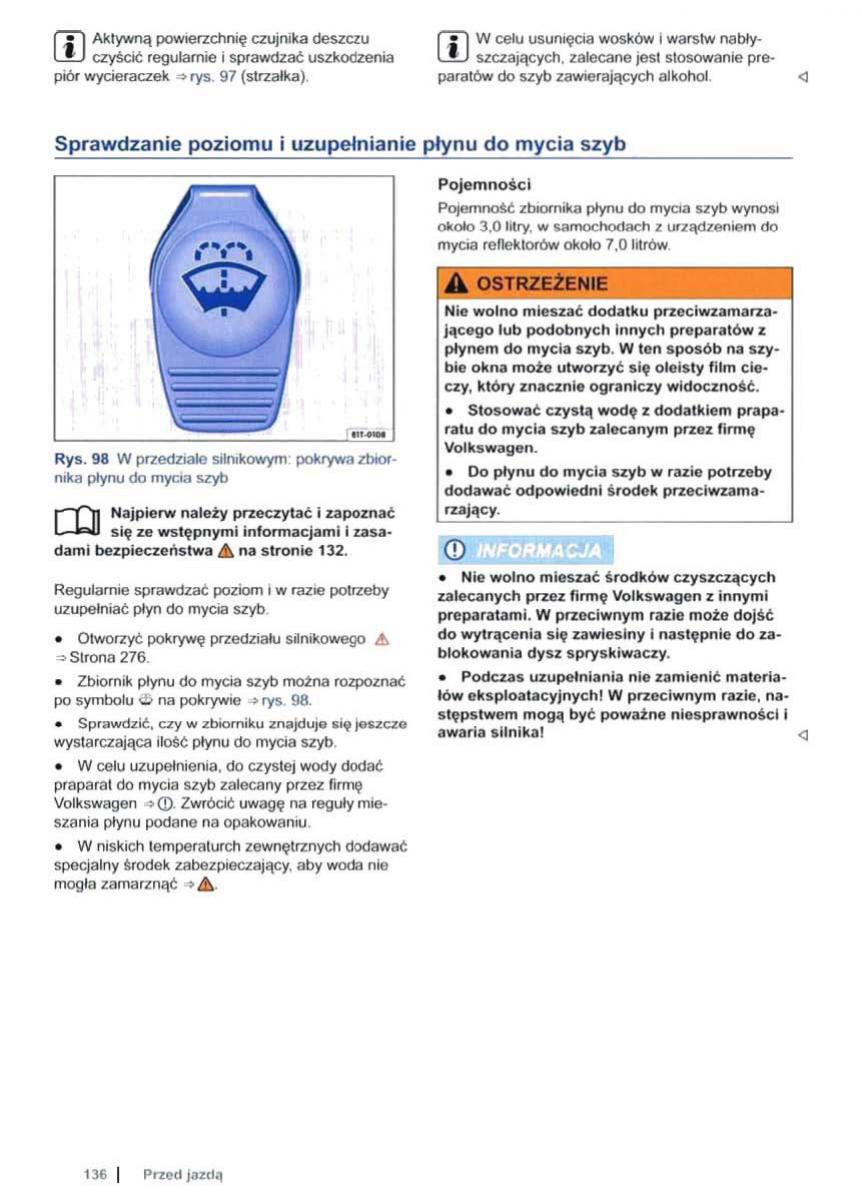 VW Sharan II 2 instrukcja obslugi / page 138