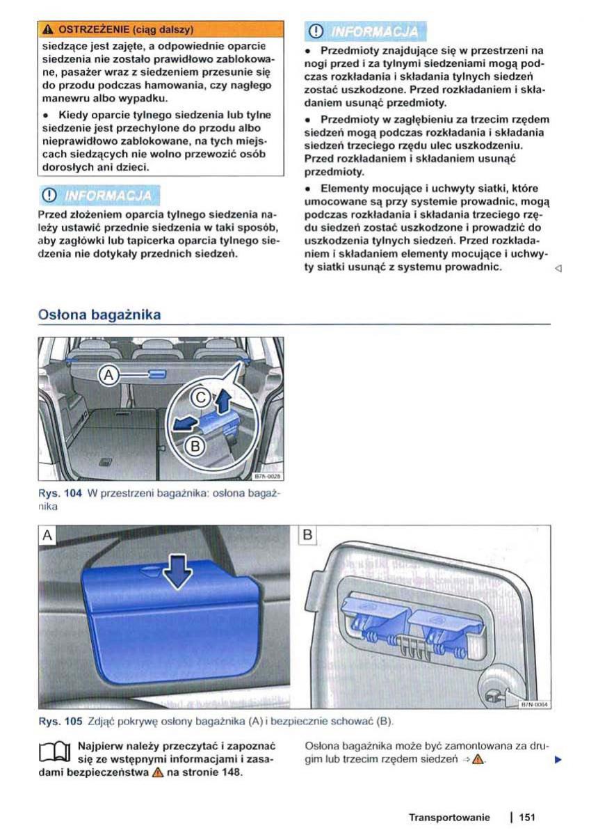 VW Sharan II 2 instrukcja obslugi / page 153