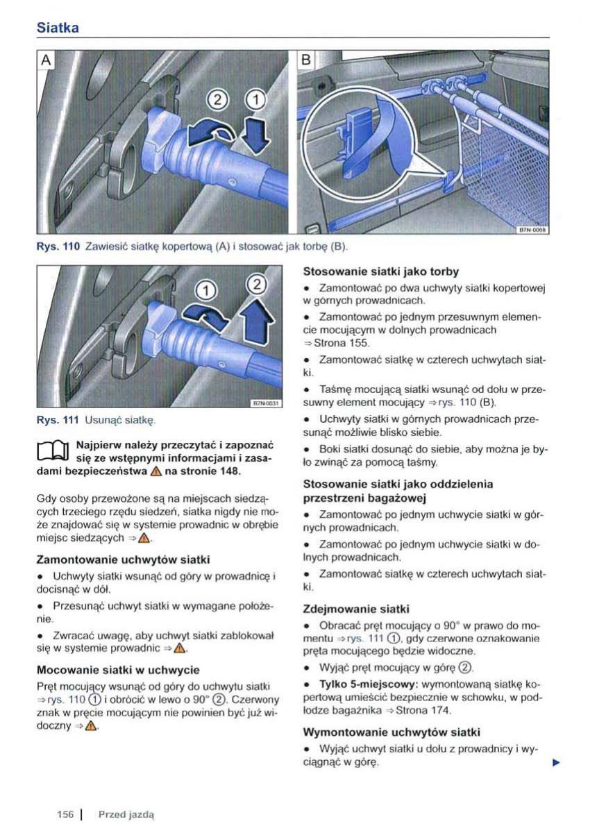 VW Sharan II 2 instrukcja obslugi / page 158