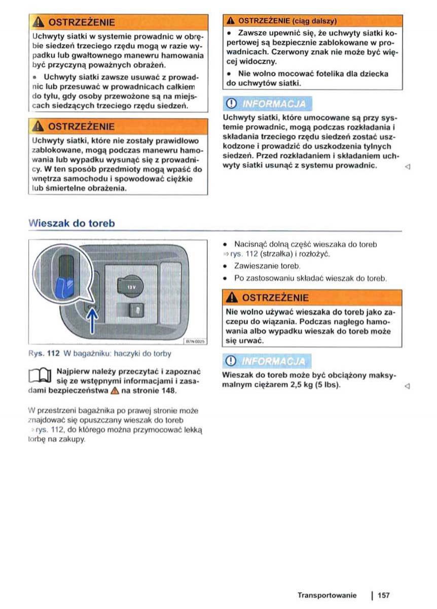 VW Sharan II 2 instrukcja obslugi / page 159