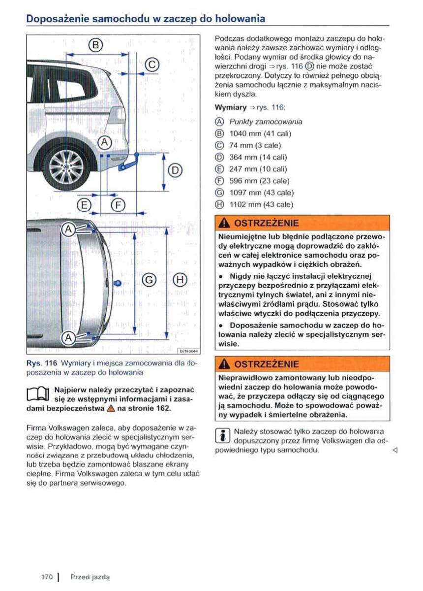 VW Sharan II 2 instrukcja obslugi / page 172