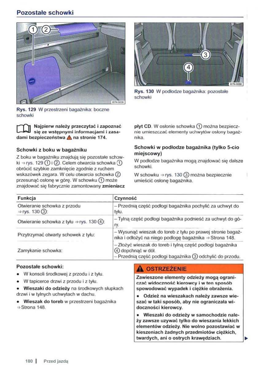 VW Sharan II 2 instrukcja obslugi / page 182