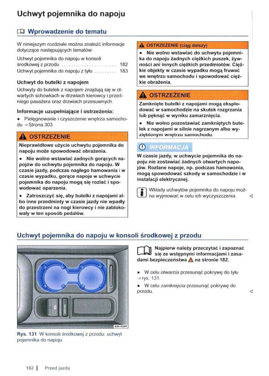 VW Sharan II 2 instrukcja obslugi / page 184