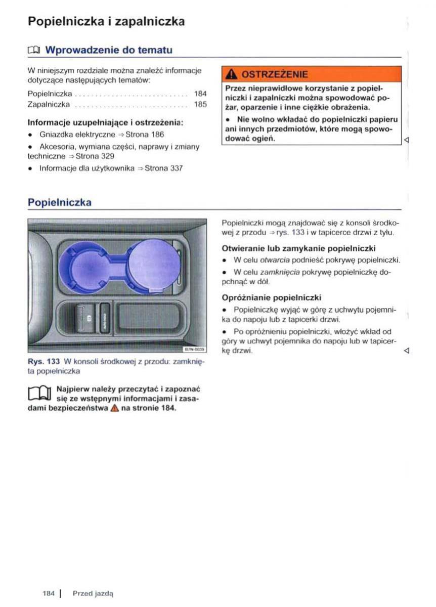 VW Sharan II 2 instrukcja obslugi / page 186