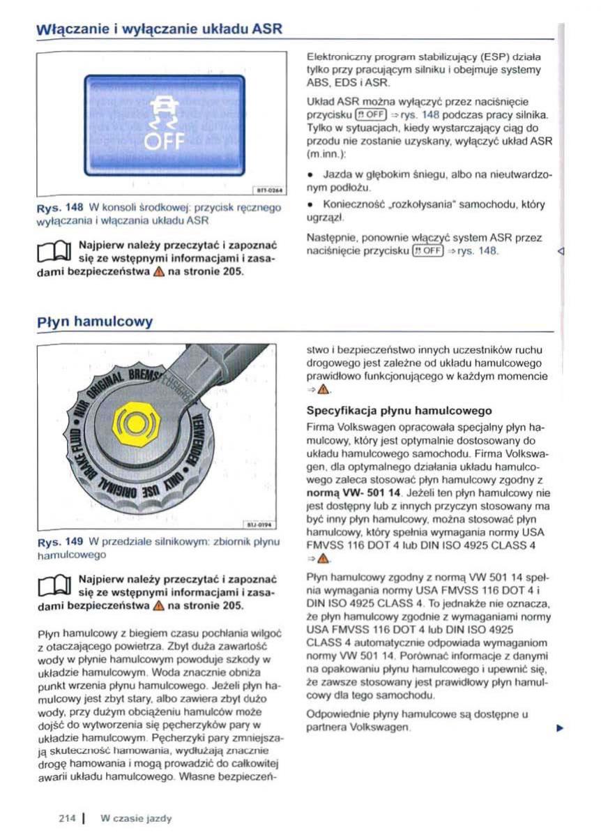 VW Sharan II 2 instrukcja obslugi / page 216