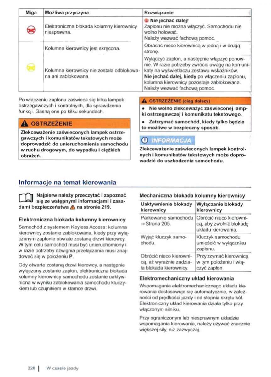 VW Sharan II 2 instrukcja obslugi / page 222