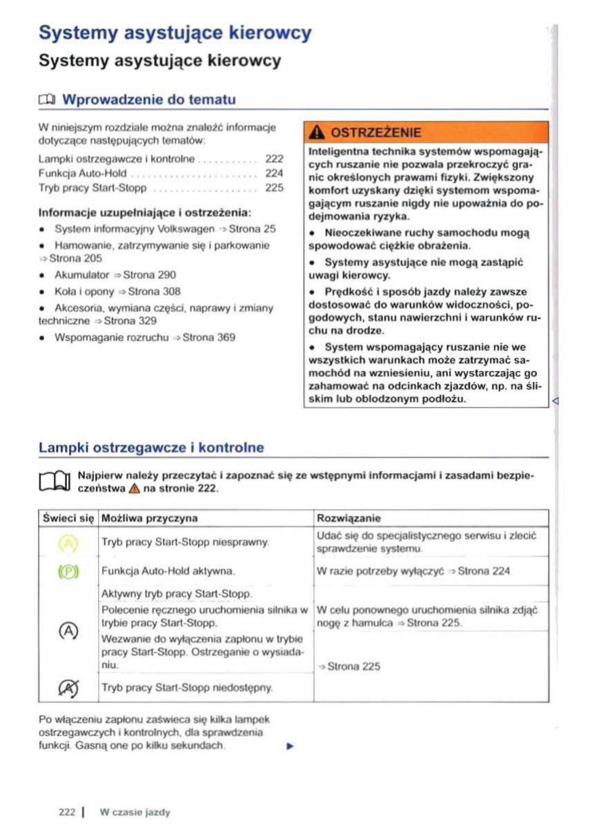 VW Sharan II 2 instrukcja obslugi / page 224