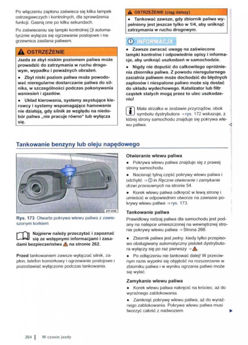 VW Sharan II 2 instrukcja obslugi / page 266