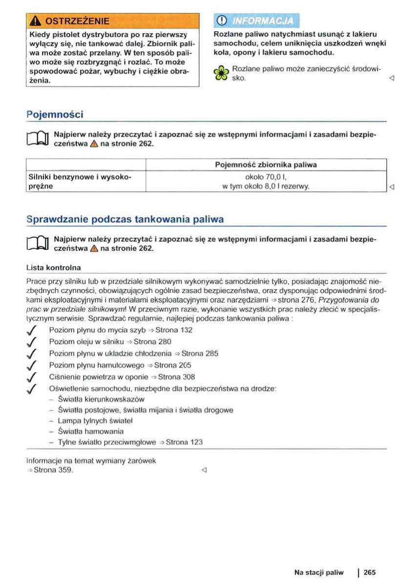 VW Sharan II 2 instrukcja obslugi / page 267