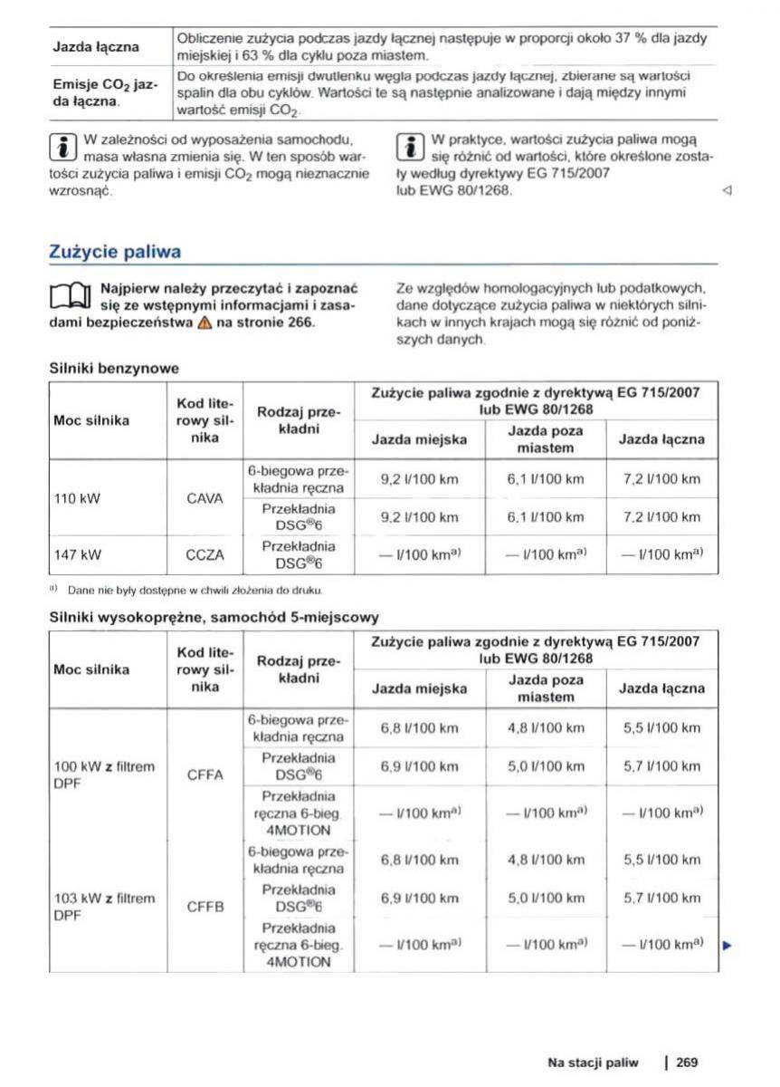 VW Sharan II 2 instrukcja obslugi / page 271