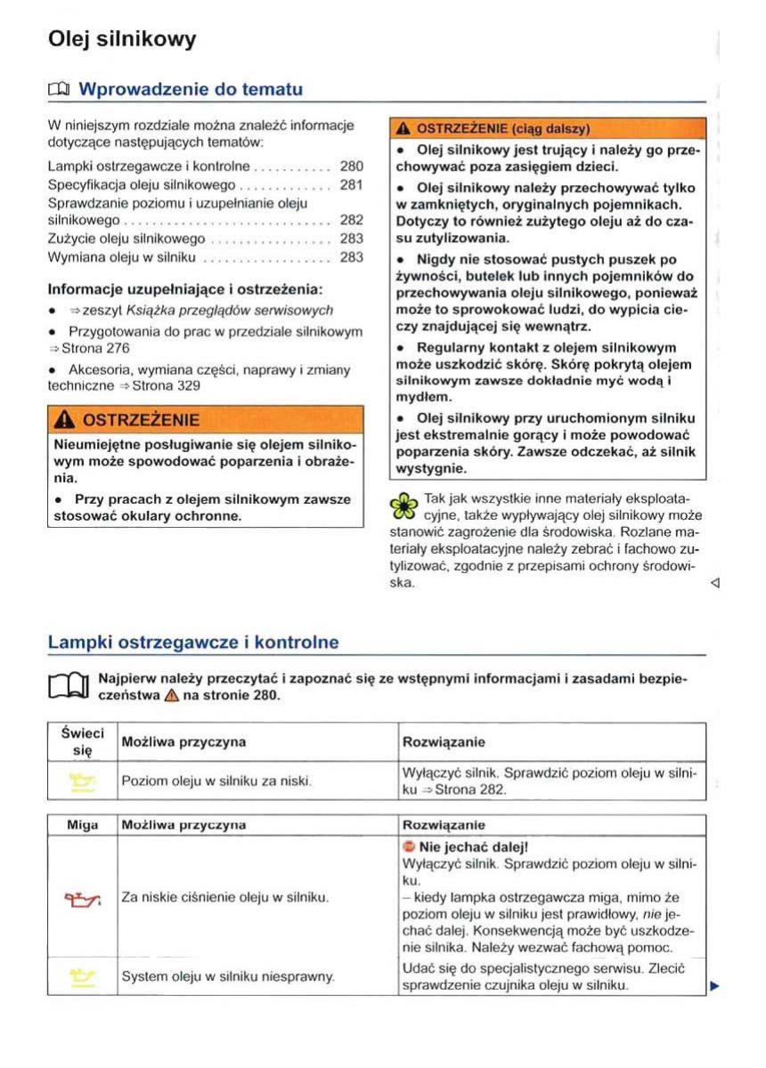 VW Sharan II 2 instrukcja obslugi / page 282