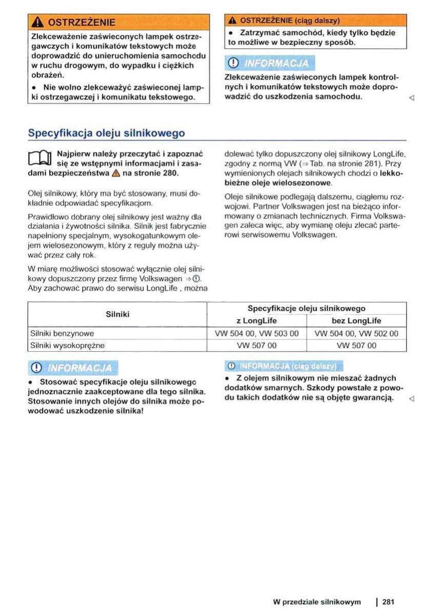 VW Sharan II 2 instrukcja obslugi / page 283