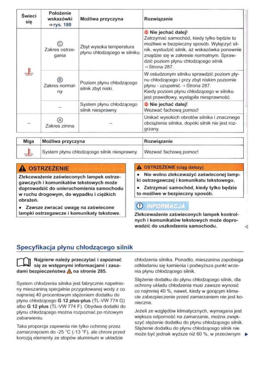 VW Sharan II 2 instrukcja obslugi / page 288