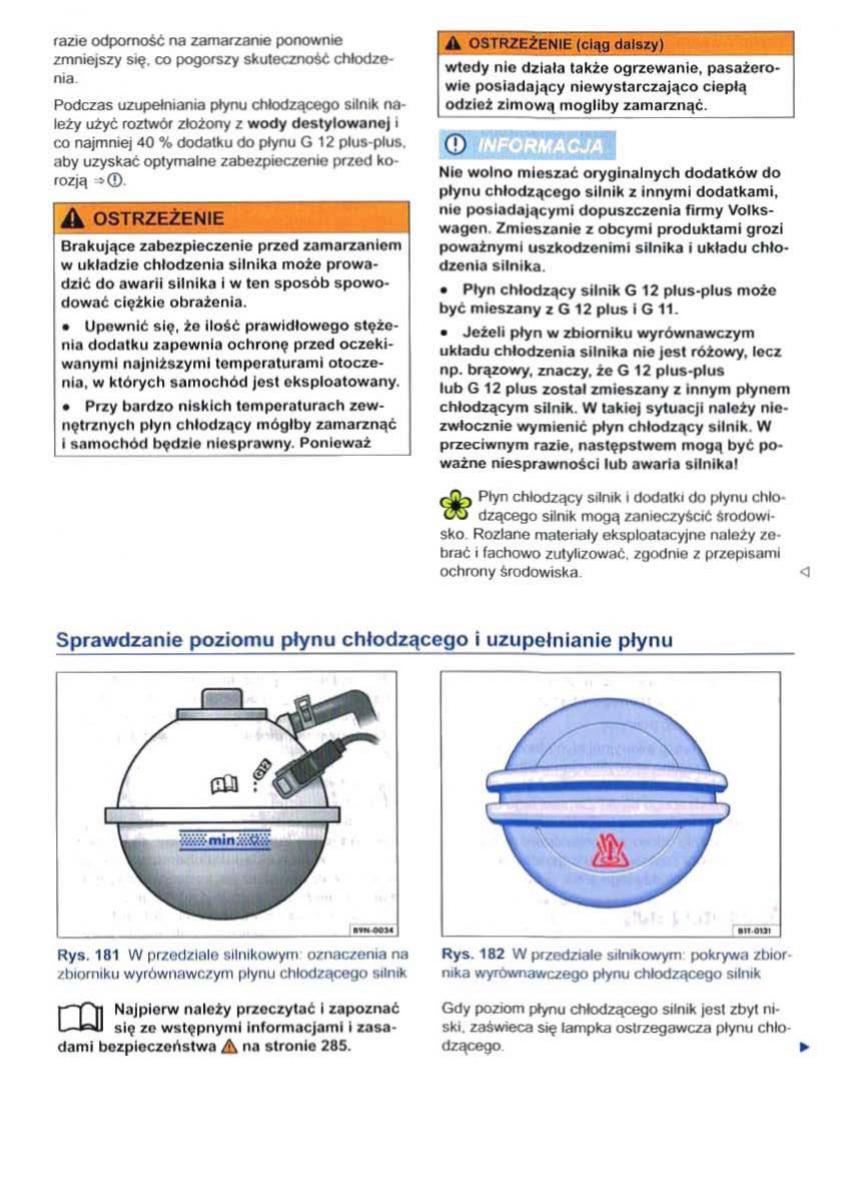 VW Sharan II 2 instrukcja obslugi / page 289