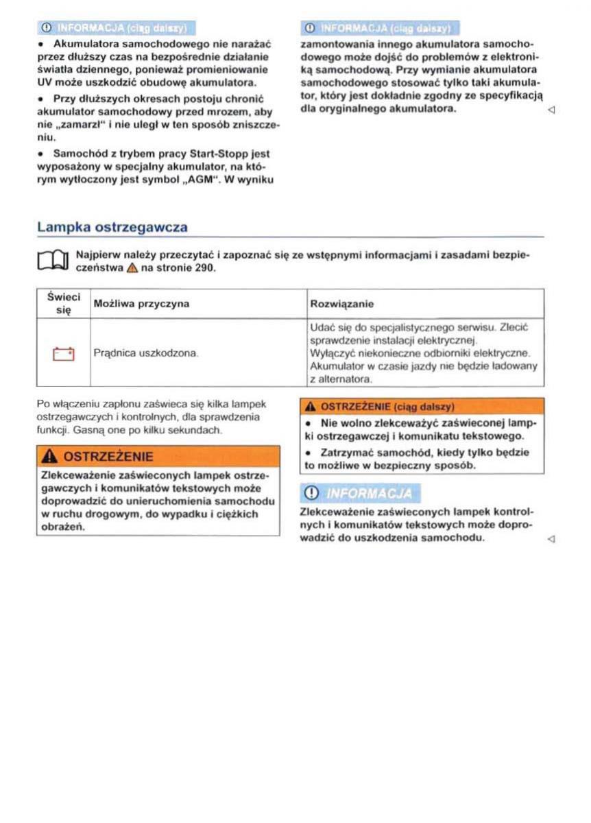 VW Sharan II 2 instrukcja obslugi / page 293