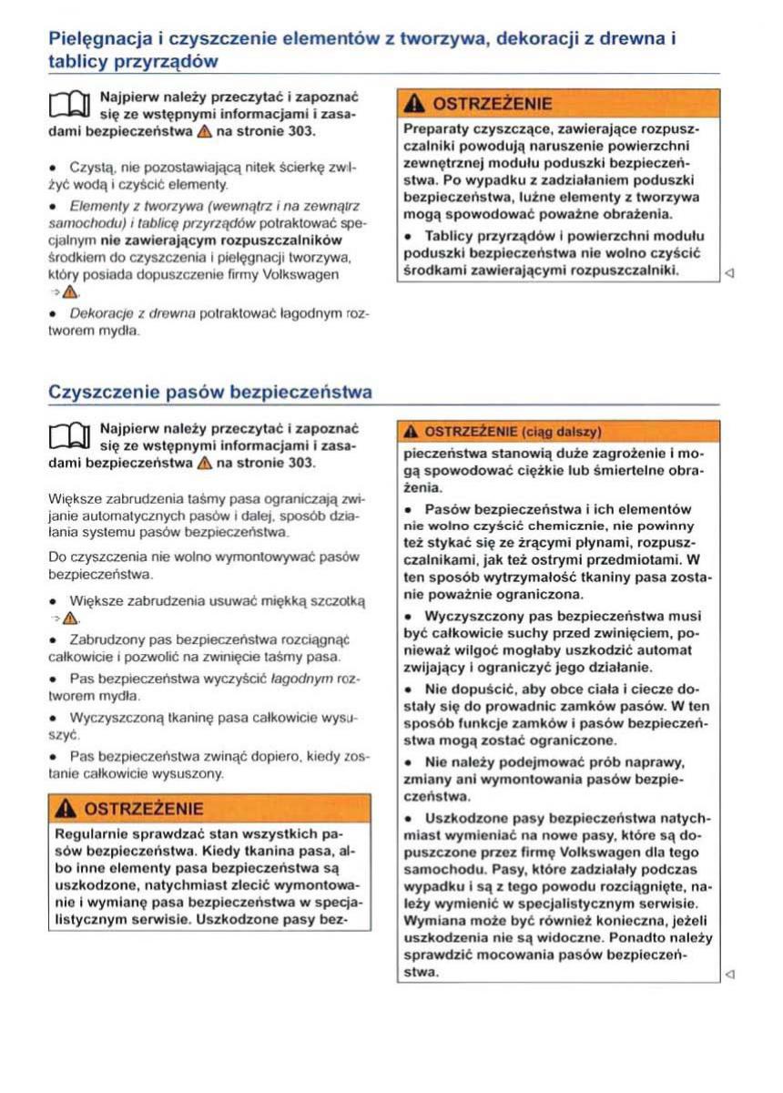 VW Sharan II 2 instrukcja obslugi / page 309