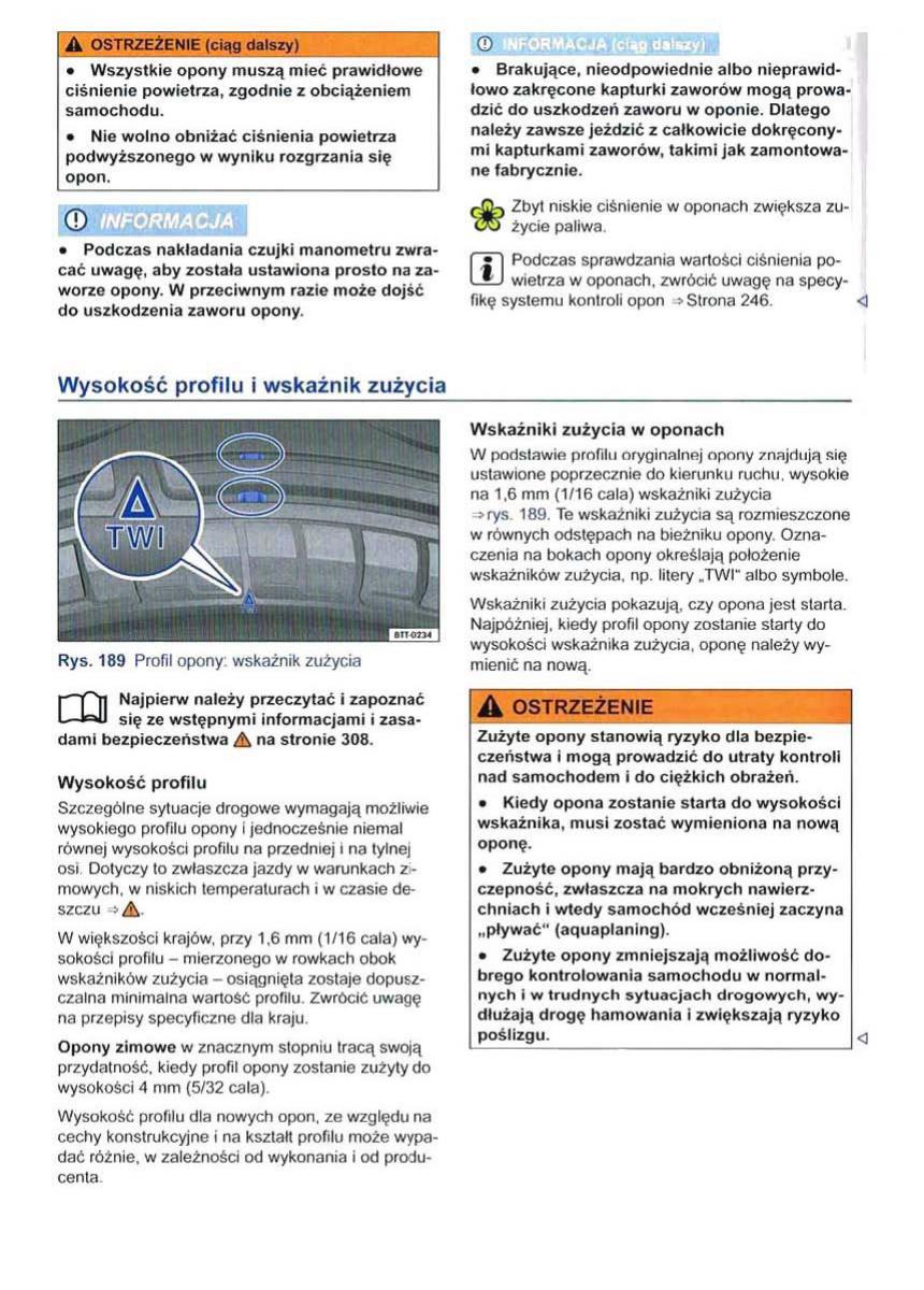 VW Sharan II 2 instrukcja obslugi / page 316