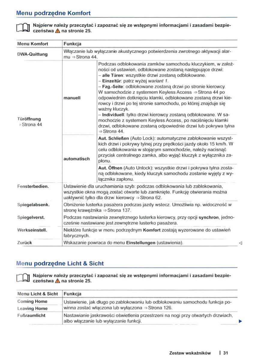 VW Sharan II 2 instrukcja obslugi / page 33