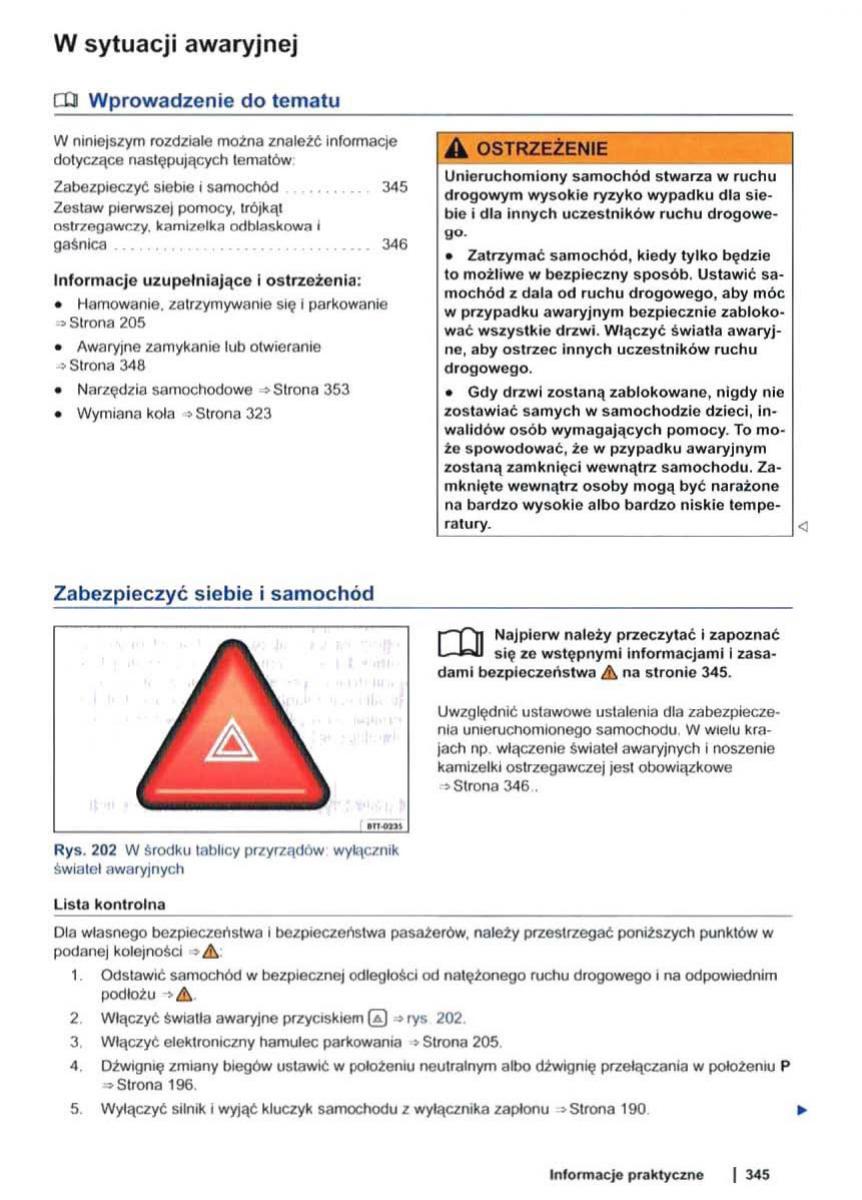 VW Sharan II 2 instrukcja obslugi / page 347