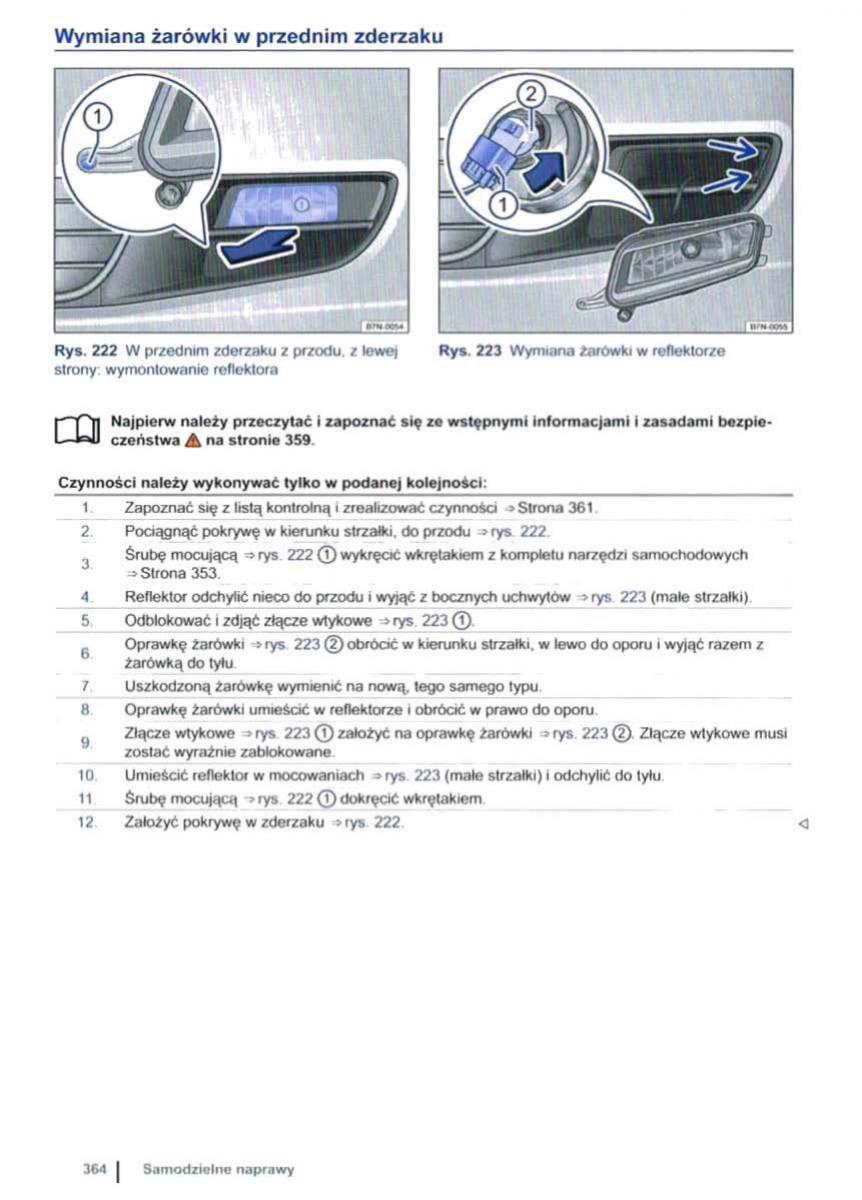 VW Sharan II 2 instrukcja obslugi / page 366