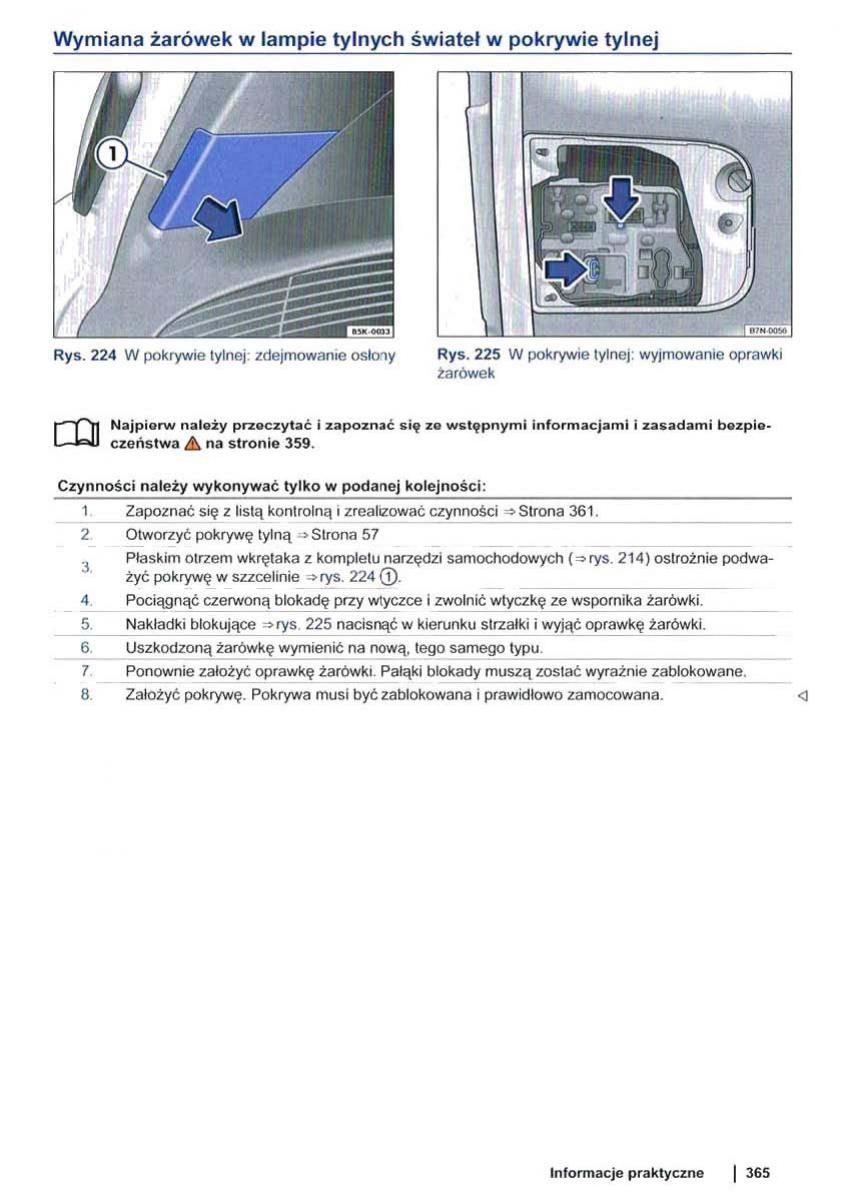 VW Sharan II 2 instrukcja obslugi / page 367