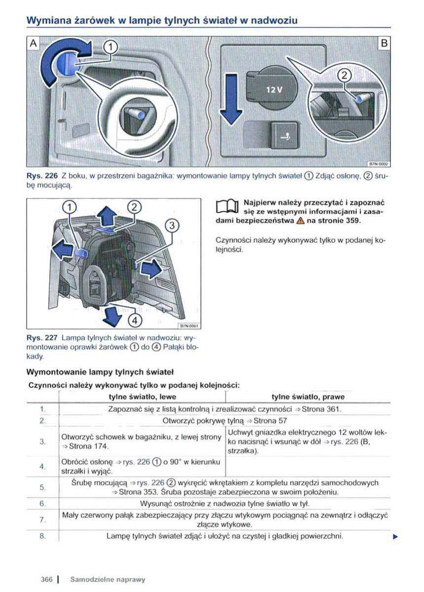 VW Sharan II 2 instrukcja obslugi / page 368