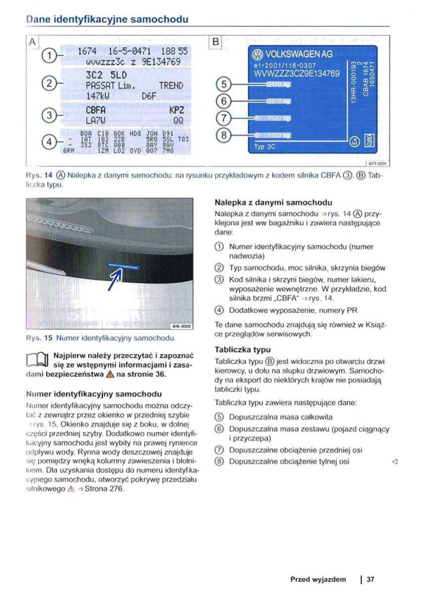 VW Sharan II 2 instrukcja obslugi / page 39