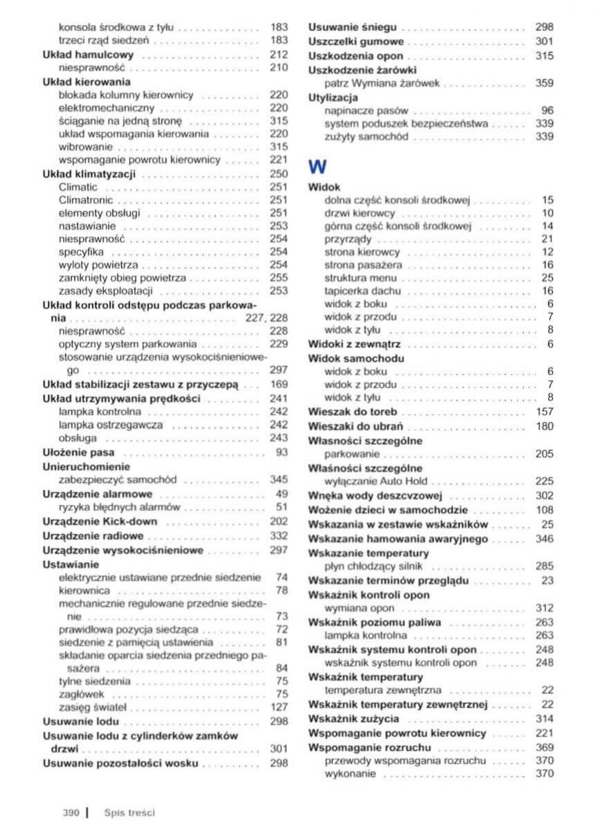 VW Sharan II 2 instrukcja obslugi / page 392