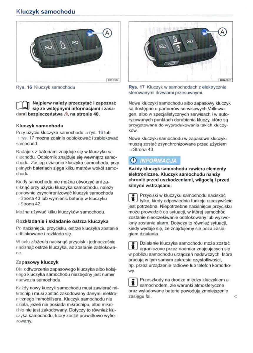 VW Sharan II 2 instrukcja obslugi / page 43