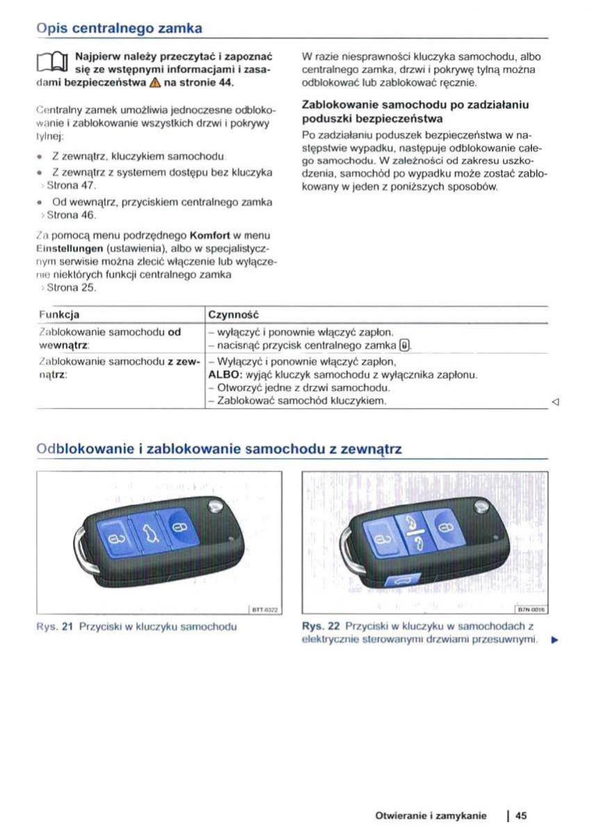 VW Sharan II 2 instrukcja obslugi / page 47