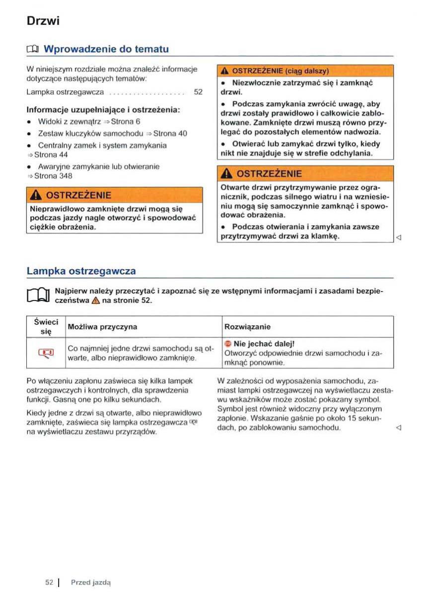 VW Sharan II 2 instrukcja obslugi / page 54