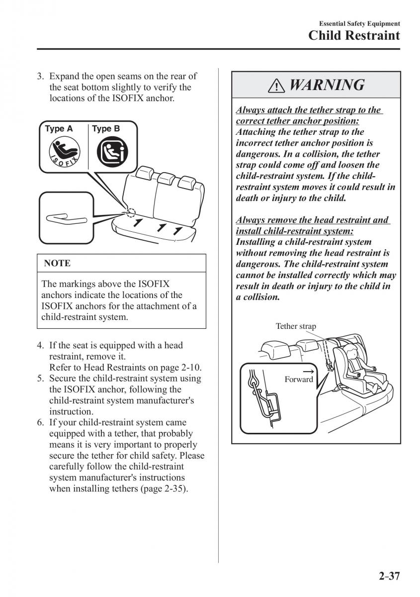 Mazda CX 3 owners manual / page 57