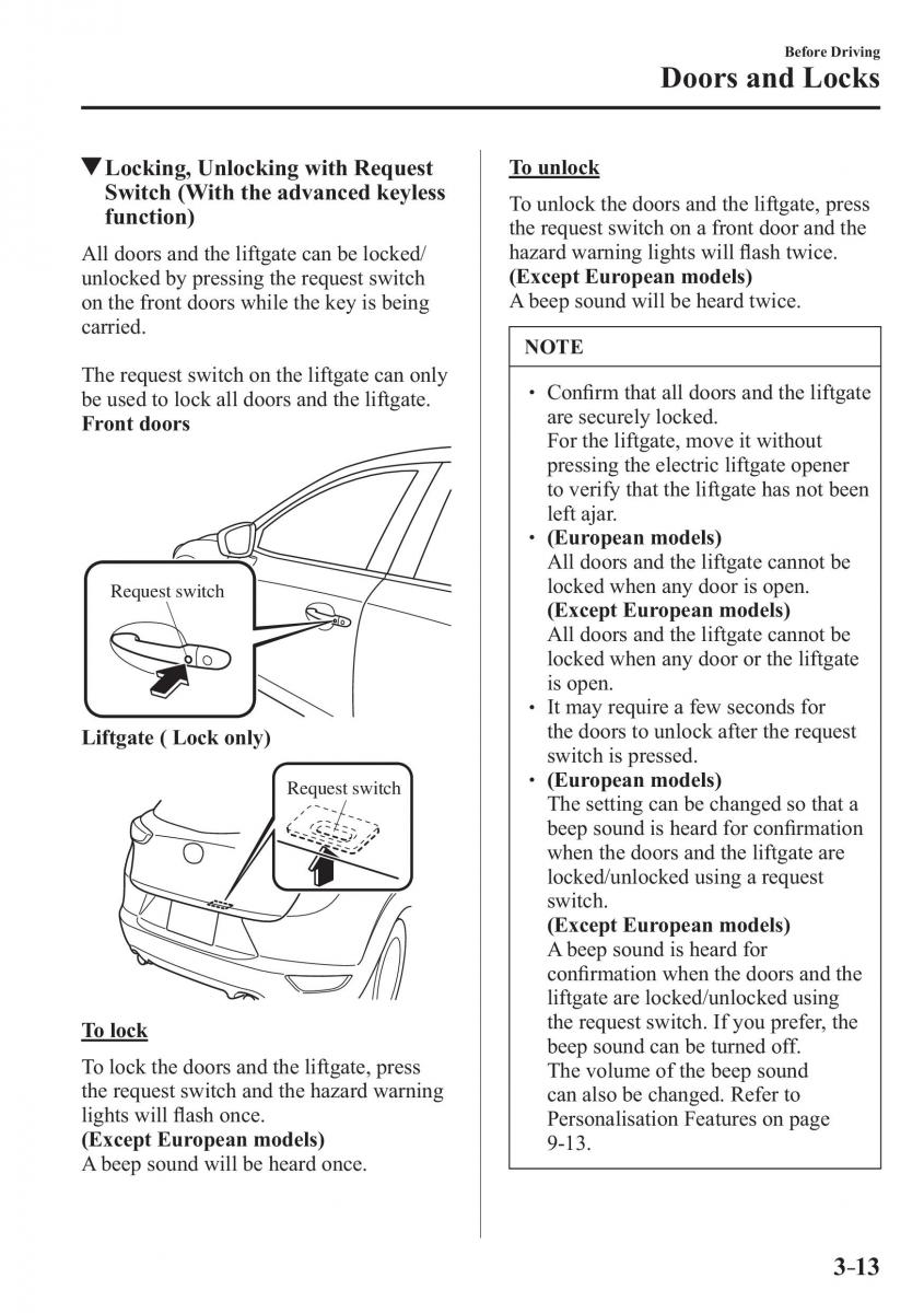 Mazda CX 3 owners manual / page 91