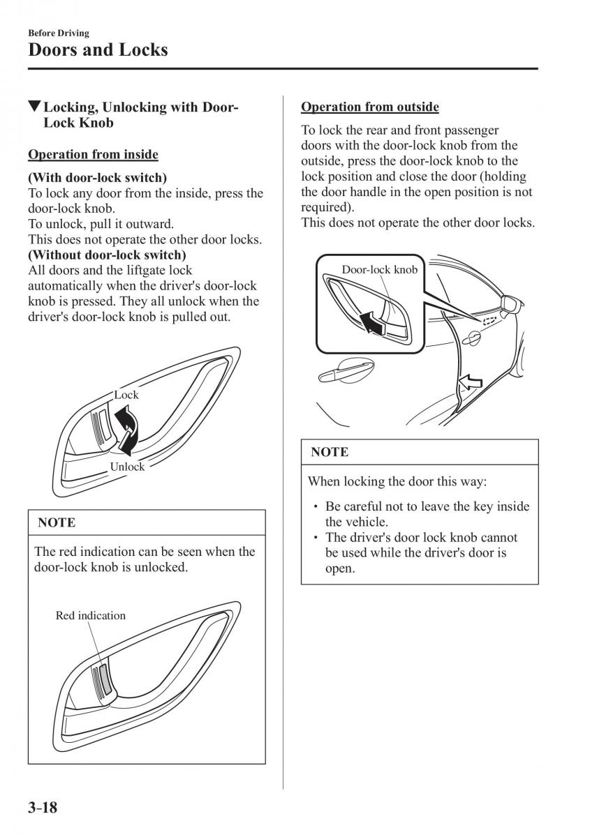 Mazda CX 3 owners manual / page 96