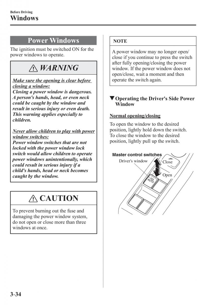 Mazda CX 3 owners manual / page 112