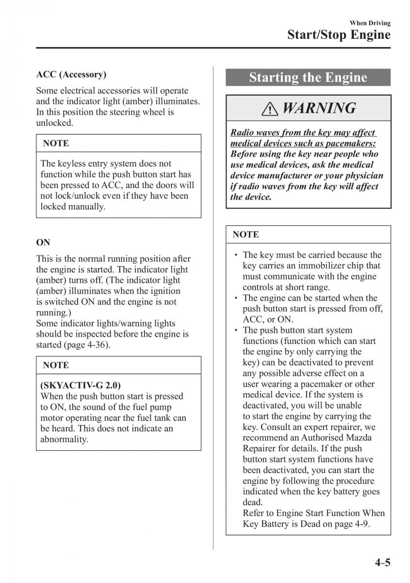 Mazda CX 3 owners manual / page 145