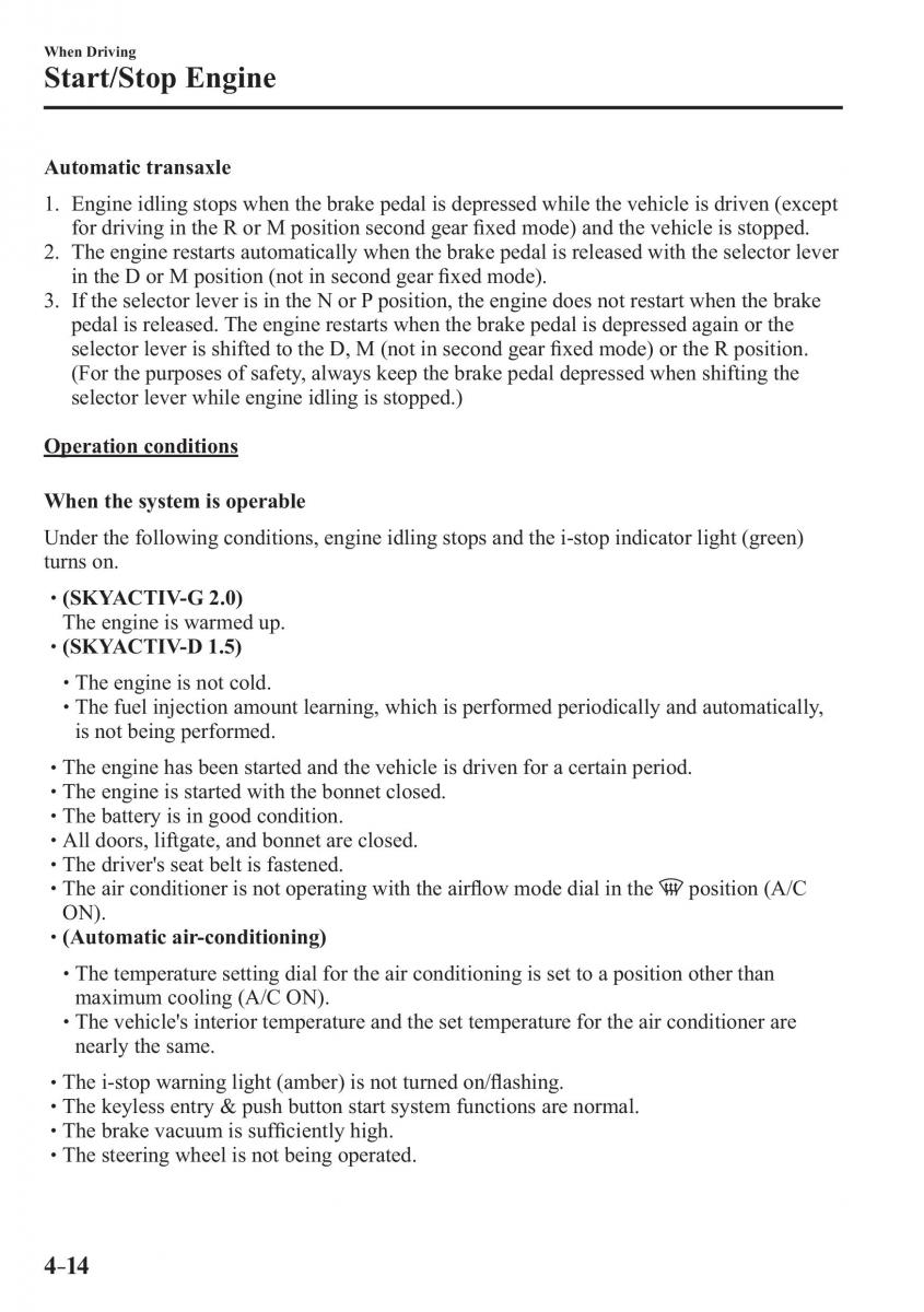 Mazda CX 3 owners manual / page 154