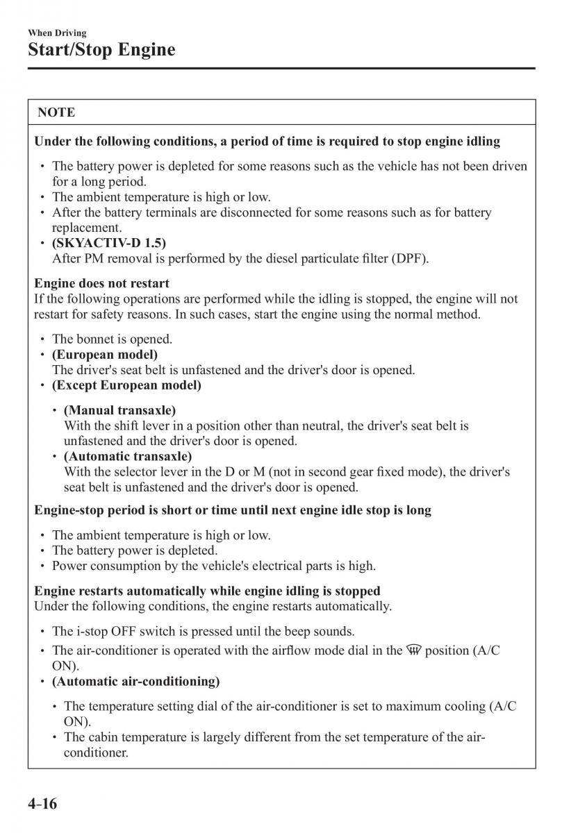 Mazda CX 3 owners manual / page 156