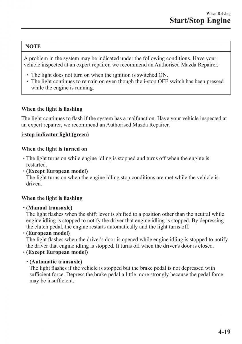 Mazda CX 3 owners manual / page 159