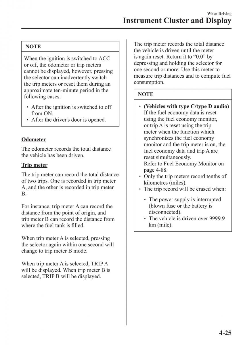 Mazda CX 3 owners manual / page 165