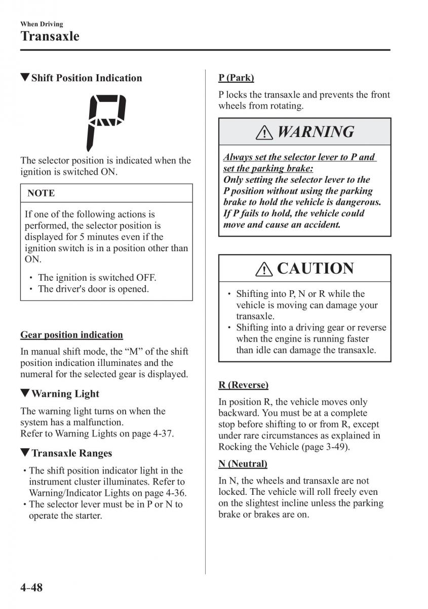 Mazda CX 3 owners manual / page 188