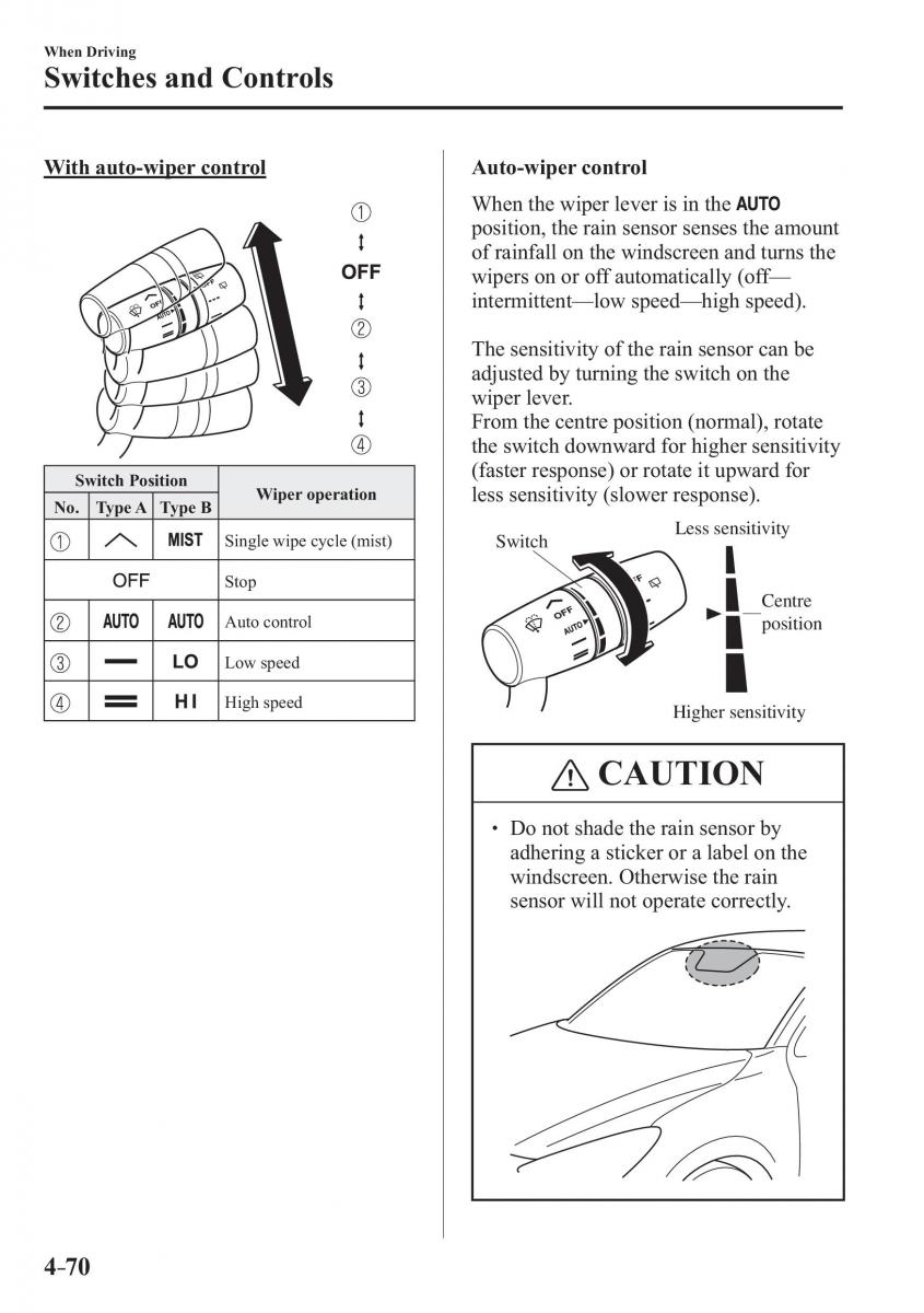 Mazda CX 3 owners manual / page 210