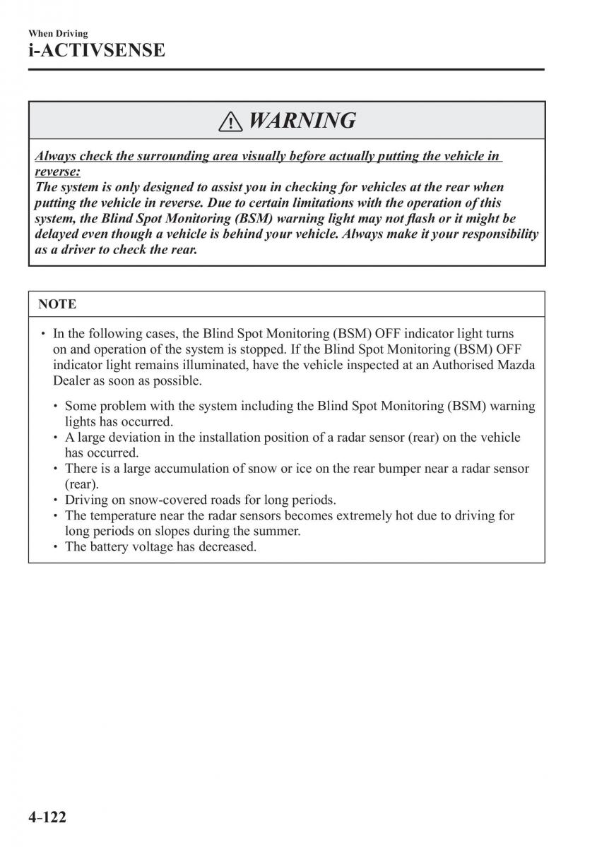 Mazda CX 3 owners manual / page 262