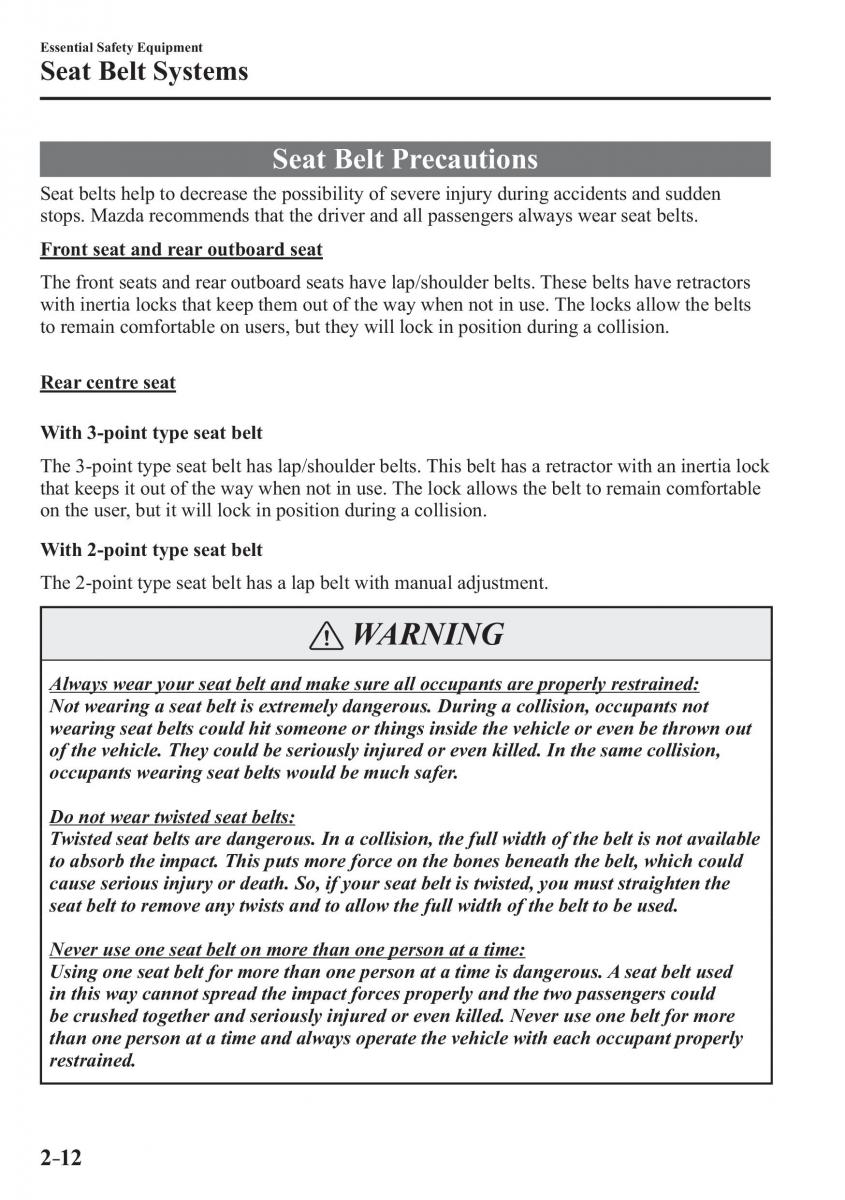 Mazda CX 3 owners manual / page 32