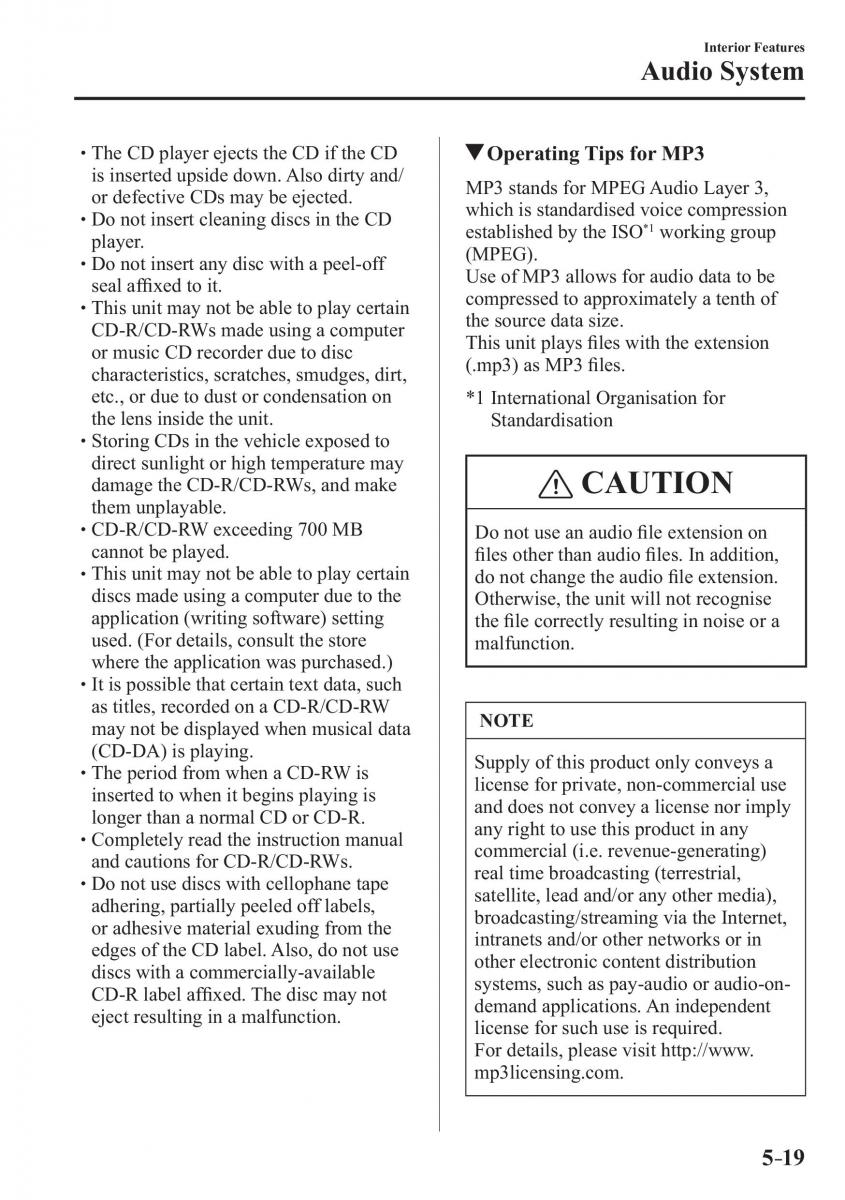 Mazda CX 3 owners manual / page 341