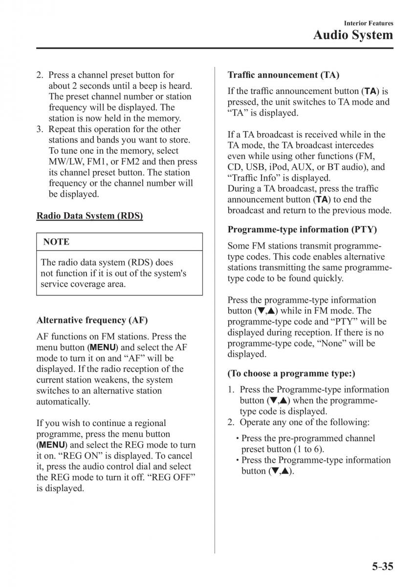 Mazda CX 3 owners manual / page 357