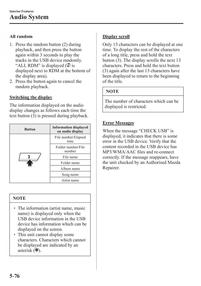 Mazda CX 3 owners manual / page 398