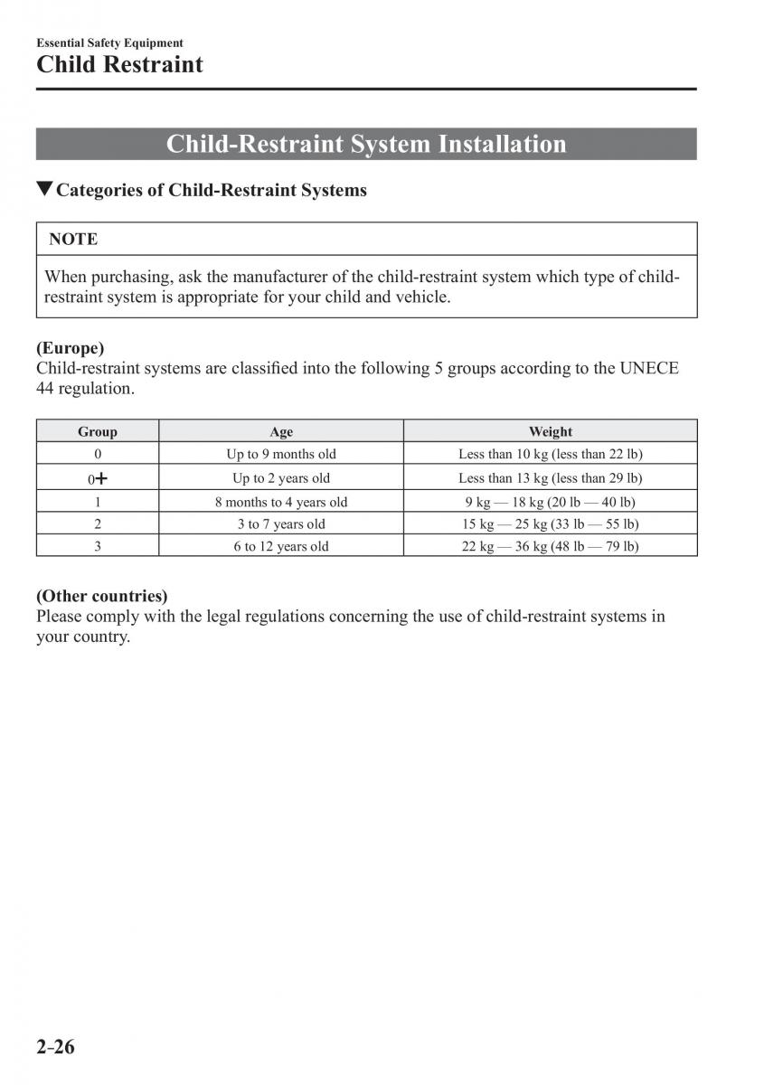 Mazda CX 3 owners manual / page 46