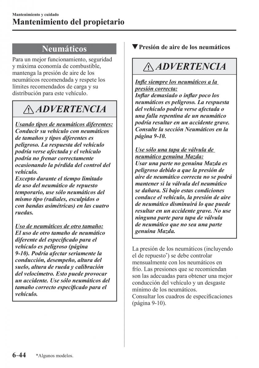 Mazda CX 3 manual del propietario / page 554